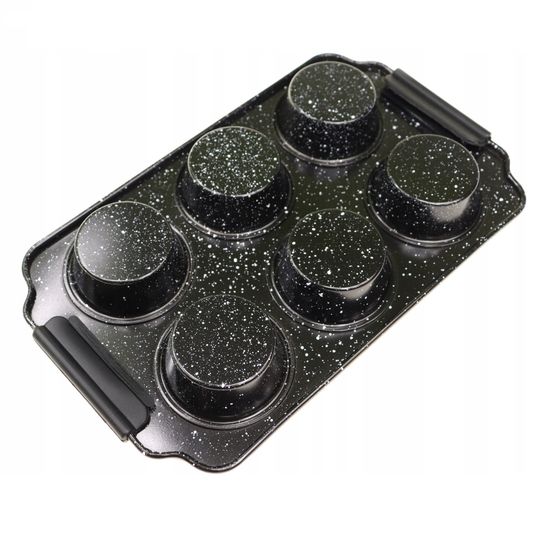 Форма для запекания порционная Kamille KM-6038 (30х18х3 см) из углеродистой стали с 6 отделениями