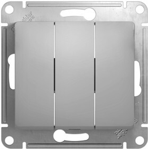 Выключатель 3-кл СП алюминий GSL000331