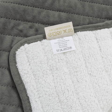 Плед 220х240 Sofi De MarkO Либерти темно-серый