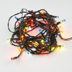 UDL-S0500-050-DGA MULTI IP20 MINI Гирлянда с контроллером. 5м. 50 миниламп накаливания. Разноцветный свет. Провод зеленый. TM Uniel.