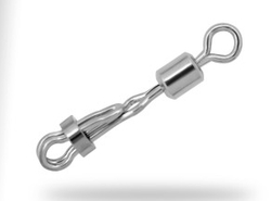 Вертлюг с застежкой Side-line Rolling Swivel BK (упак. 5 шт)