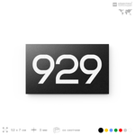 Номер на дверь 929, табличка на дверь для офиса, квартиры, кабинета, аудитории, склада, черная 120х70 мм, Айдентика Технолоджи