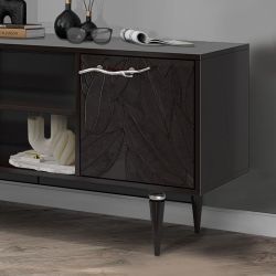 Тумба под ТВ Арт Колор leaves 155см Классик Сильвер Терпкий коричневый