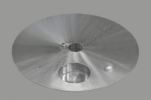 Крышка Самогон и водка плоская 3мм с люком для кубов ХД-2d-50,75 литров и ПВК D400