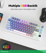 Клавиатура Royal Kludge RK-M75 K Silver switch/Taro milk