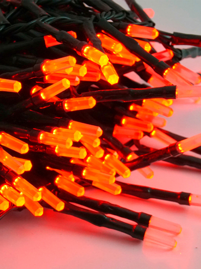 Гирлянда светодиодная "ФЕЙЕРВЕРК", 5 мм., 200 LED, красный, 2м, 8 режимов MAG-G070-200