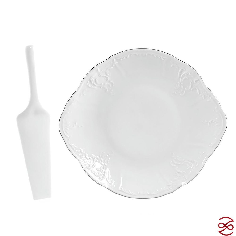 Тарелка для торта с лопаткой Bernadotte Недекорированный 27 см