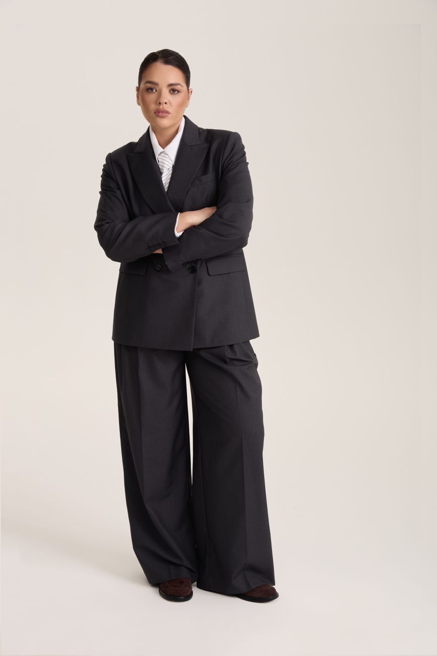 Брюки со стрелками, темно-серый