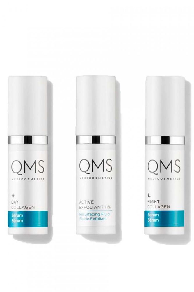 QMS Medicosmetics Тревел-Набор «Интенсивное обновление» с коллагеном Collagen System 3-step Routine Set 3 гр