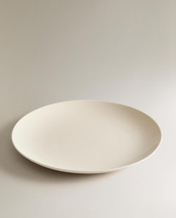 Zara Home тарелка десертная из каменной керамики, цвет кремовый, 21 см