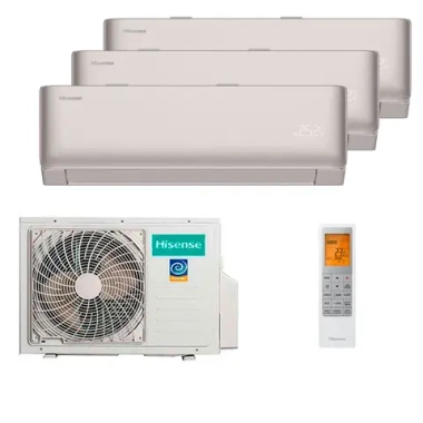 Мульти сплит-система Hisense на 3 комнаты (20+20+20 кв.м.) VIBE PRO CHAMPAGNE