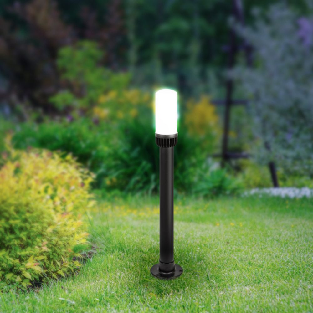 Садово-парковый светильник ЭРА «Поллар» НТУ 01-60-012 напольный черный IP54 Е27 max60Вт h840мм | Садово-парковые светильники