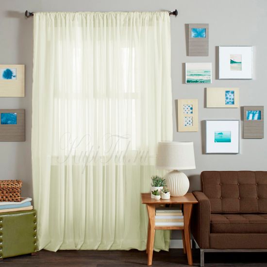 Длинные шторы. Тюль вуаль Classic Voile (creme)
