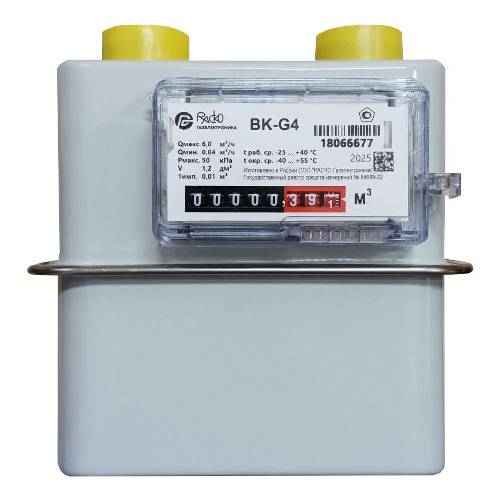 Счетчик газа РАСКО ВК-G4 (G11/4) (110мм) левый