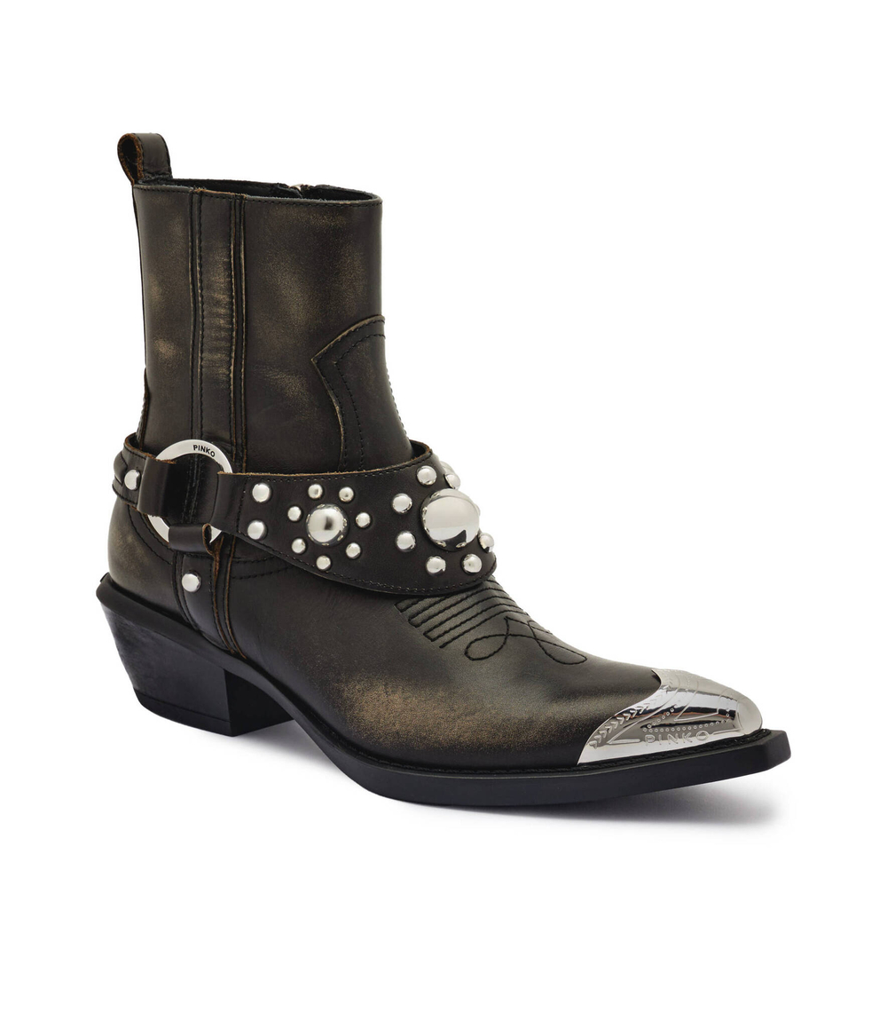 Кожаные ковбойки Pinko - черный(SD0195 P056)