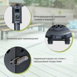 Обогреватель газовый уличный Shinerich зонт серебро