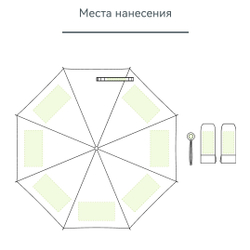 Зонт синий складной с нанесением логотипа