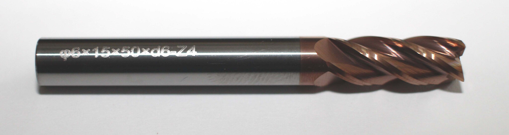 Фреза концевая тв.спл. S-S Strong 45 φ6×15×50×d6-Z4 HRC55 TiSiALN