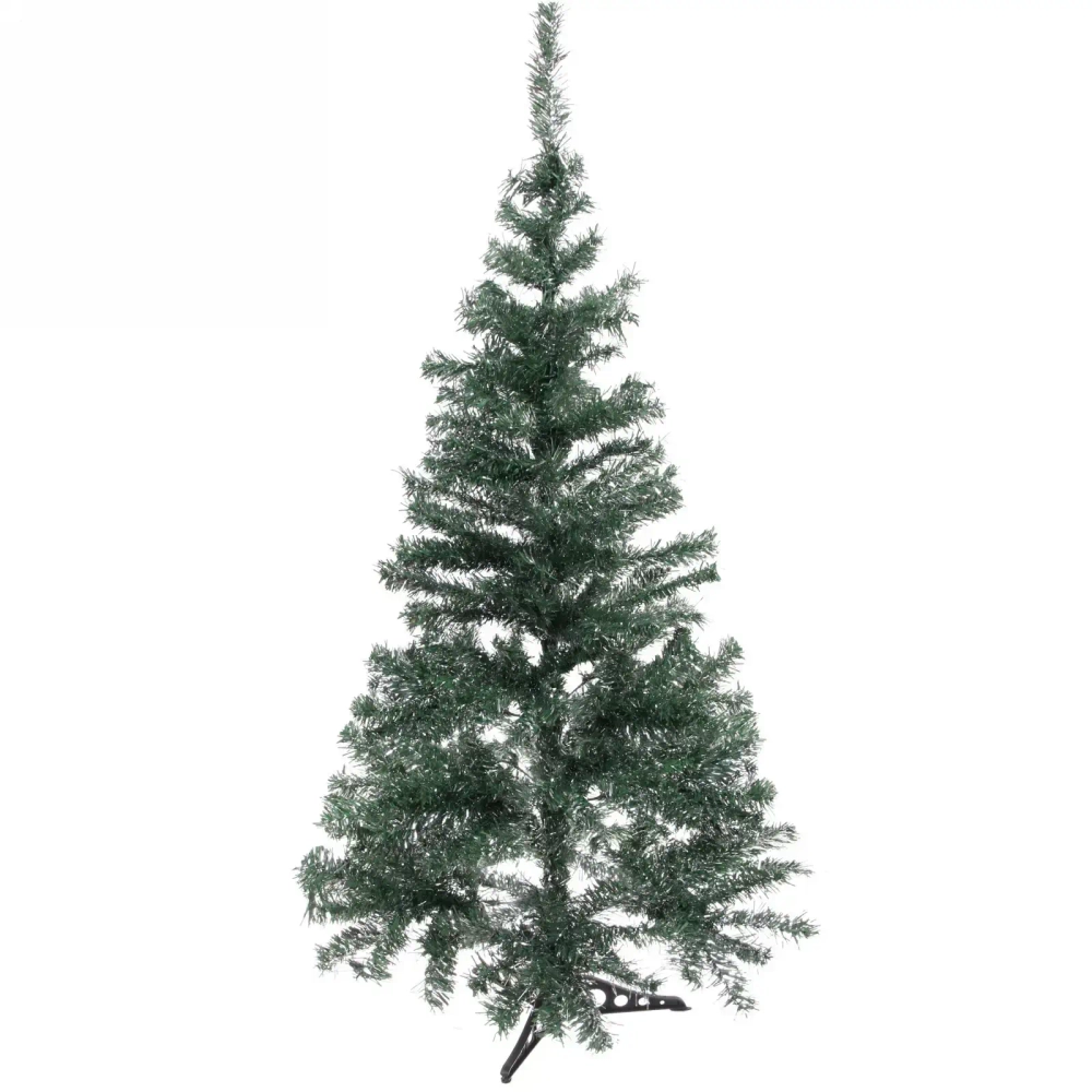 Ёлка «Серебряная дымка» 150 см, ПВХ зеленый с серебром (420 веток)