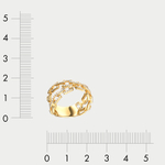 Кольцо женское из желтого золота 585 пробы с фианитами (арт. К1369-5401)