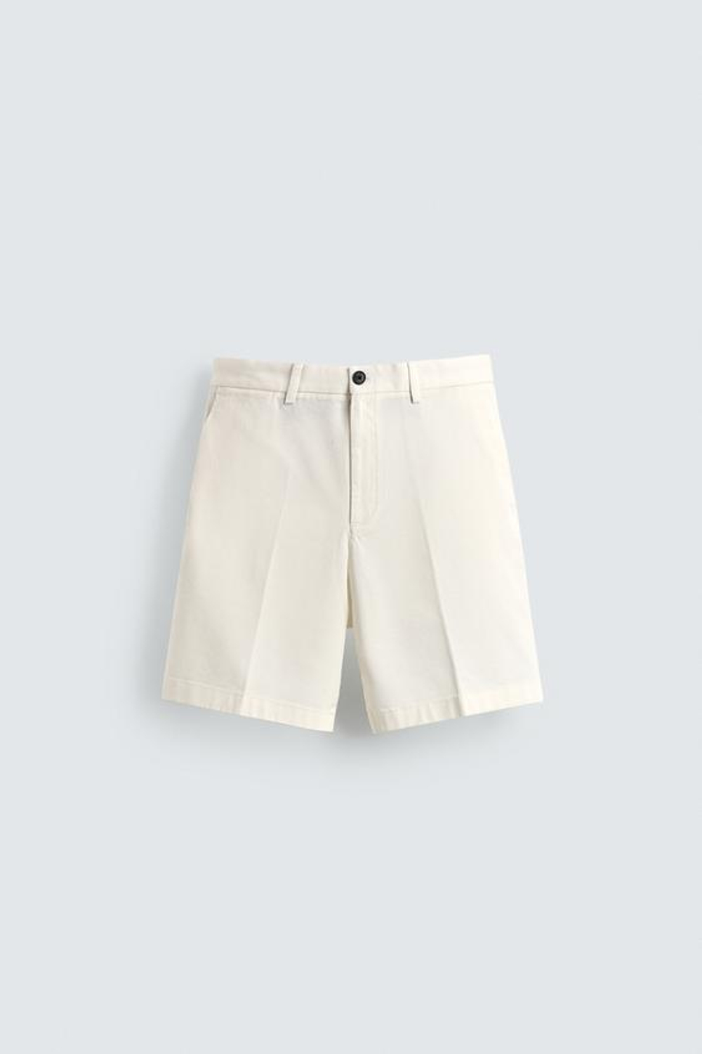 ZARA ШОРТЫ ЧИНОС REGULAR FIT, ЭКРЮ