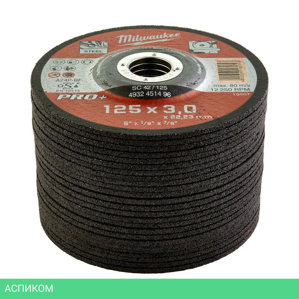 Диск отрезной Milwaukee PRO+ SCS42 125x3 (4932451496)