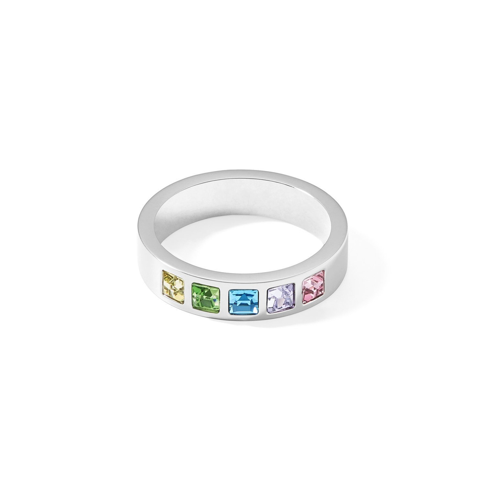 Кольцо Coeur de Lion Multi-Pastel-Silver 17,2 0130/40-1580 54 цвет мультиколор
