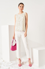 22835 Блузка женская (молочный)