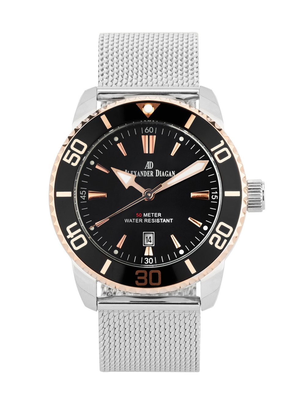 Часы наручные мужкие Mars Alexander Diagan  водонепроницаемые из стали