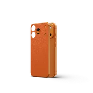 Чехол для iPhone на магните - Зернистая кожа - Оранжевый