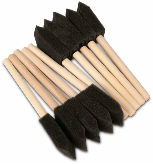 Губка шпатель на деревянной ручке 1 шт