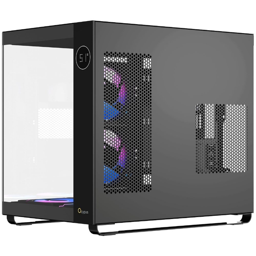 Корпус Ocypus Iota C70 BK ARGB, Midi-Tower, ATX, mATX, mITX, Black, Без БП