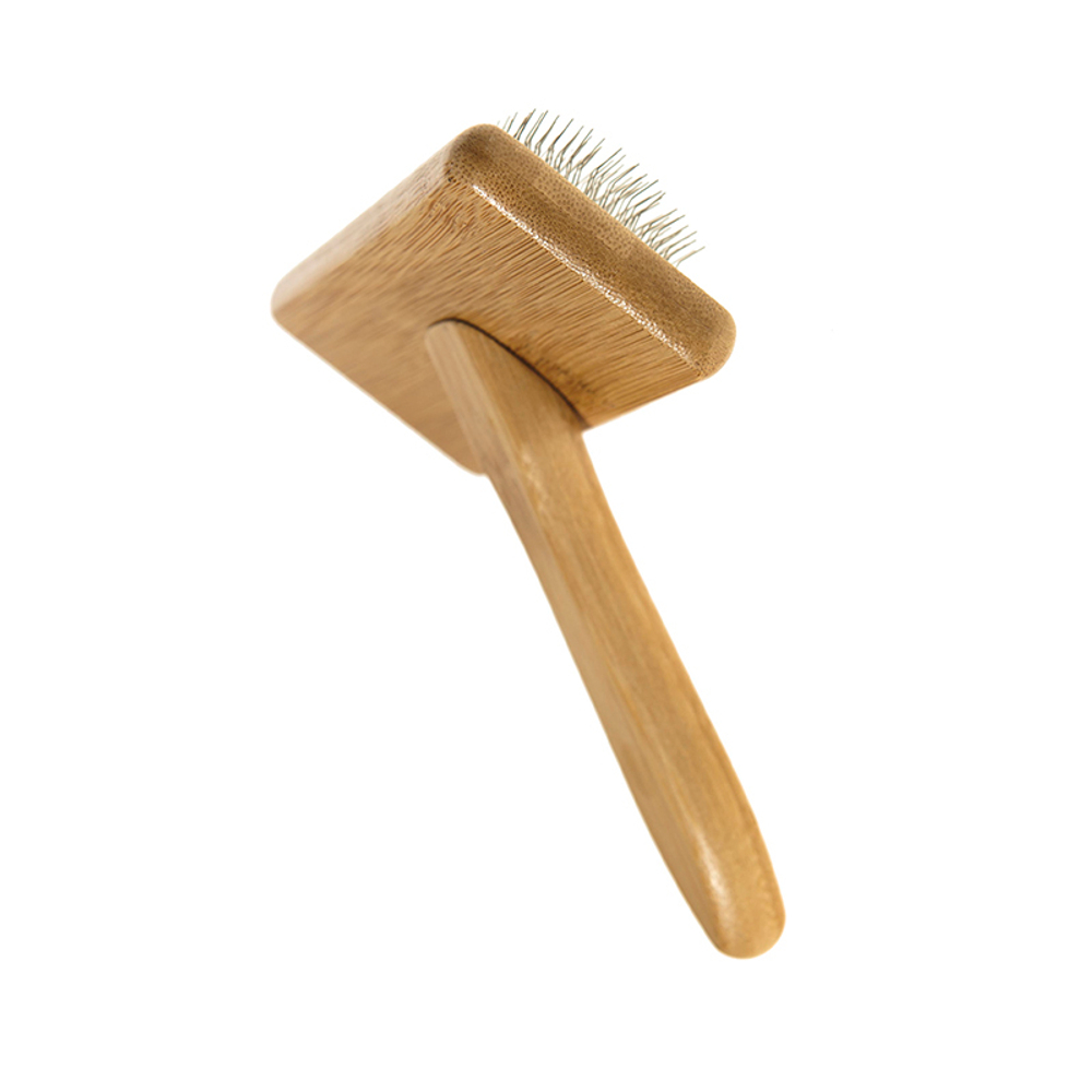 Щетка-сликер (пуходерка) бамбуковая M-PETS "BAMBOO" Slicker Brush, размер L, 12,5x15,5 см