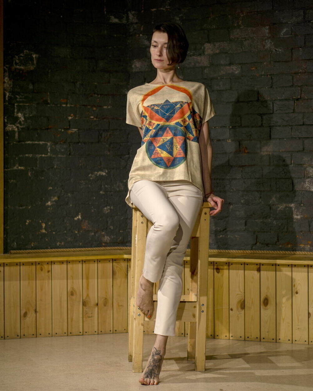 Футболка "Каббала", по мотивам иллюстраций из каббалистического трактата Жана Тено, 16 век.