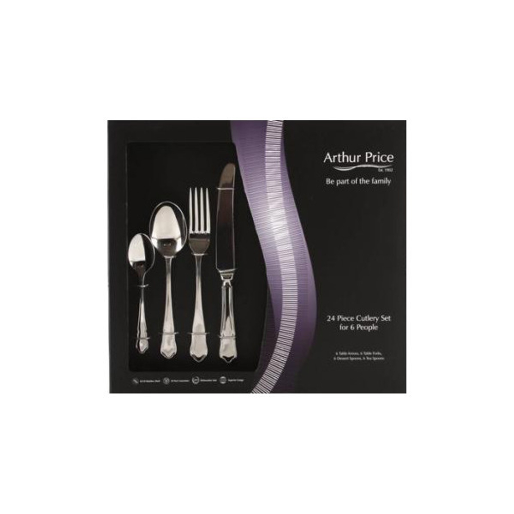 Набор столовых приборов Arthur Price Дюбарри 6/24 подарочная коробка