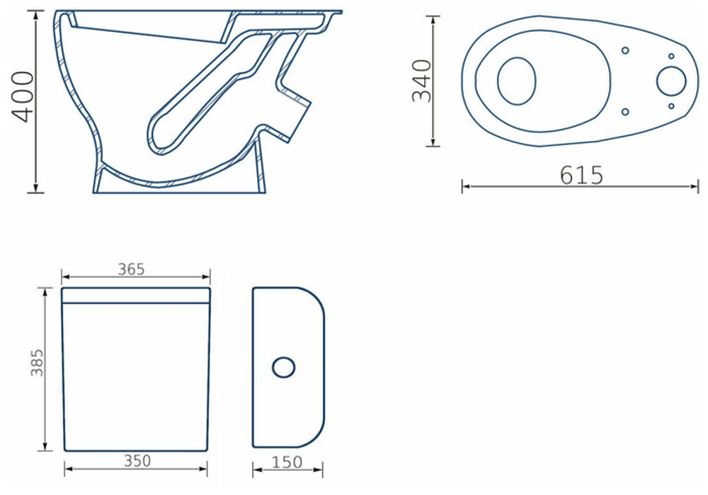 УНИТАЗ-КОМПАКТ ЛУНА 1 БЕЛЫЙ СТАНДАРТ С 1 УРОВНЕВОЙ АРМАТУРОЙ, БОЛТАМИ КРЕПЛЕНИЯ И СИДЕНЬЕМ