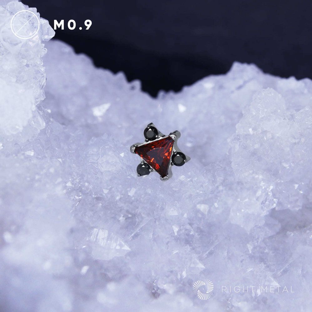 Mileis Garnet CZ &amp; Black-