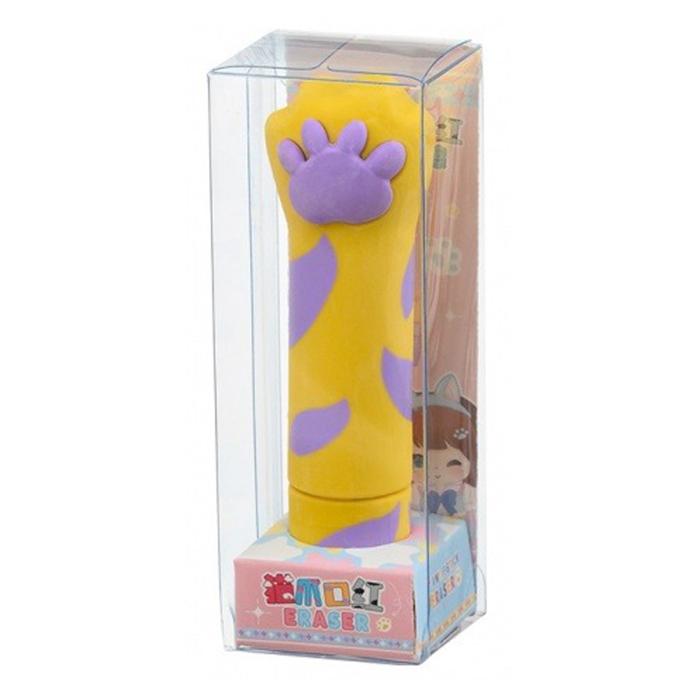 Ластик Qihao, фигурный, разборный, серия "Лапка-помада", в пластиковой упаковке, 9.2*2.3 см