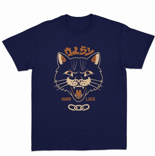 Футболка Oldy Hell Cat (синий)