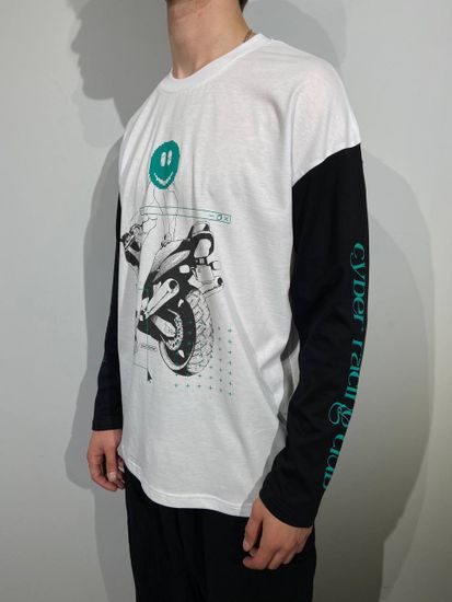Лонгслив ARTEFACT Racing/Syber Белый/чёрный