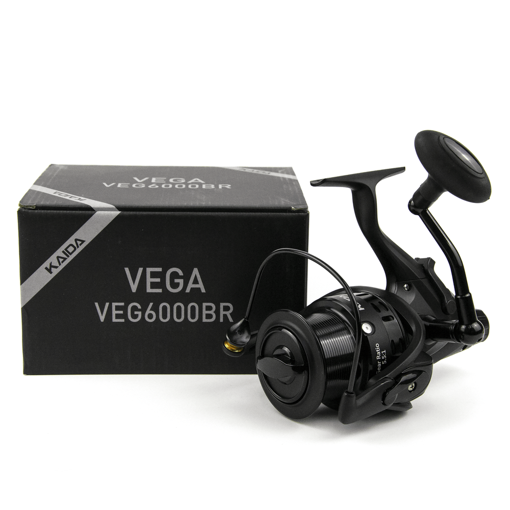Катушка безынерционная фидерная c байтраннером Kaida Vega (6000, 6+1BB, мет. шпуля)