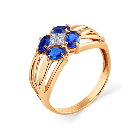 Кольцо из золота 585 пробы с Сапфиром