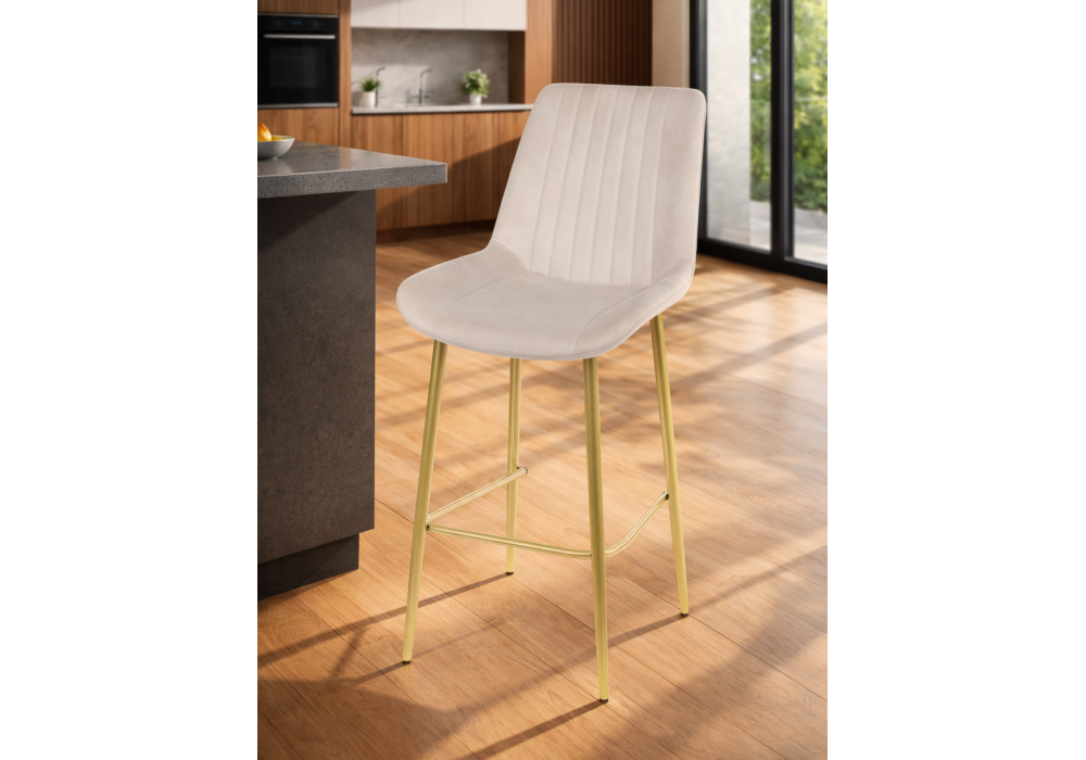 Барный стул WoodVille Седа 360 бежевый (zd 210) / золотой np