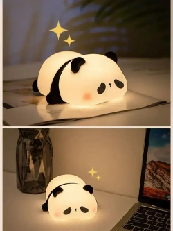 Панда ночник. Светодиодный мягкий ночник-животное. 3 уровня яркости. Для кормления и детской комнаты.