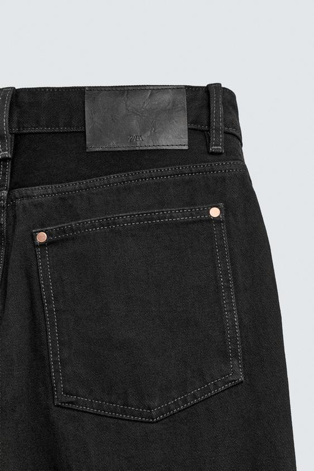 ZARA ДЖИНСЫ STRAIGHT FIT, УГОЛЬНЫЙ