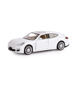 Машина "АВТОПАНОРАМА" Porsche Panamera S, белый, 1/32, свет, звук, инерция, в/к 17,5*13,5*9 см
