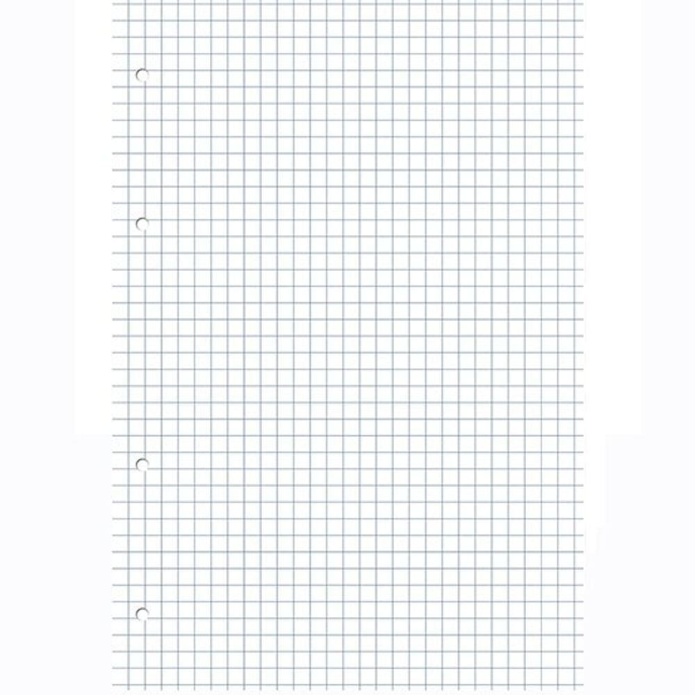 Сменный блок 100л., А4, клетка, офсет 60г/м2, белый блок