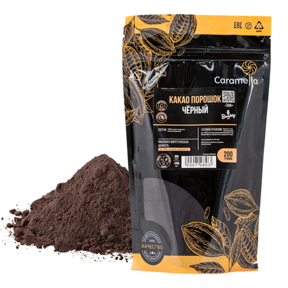 Какао порошок B.Callebaut Черный, жирность 12%, 200 г