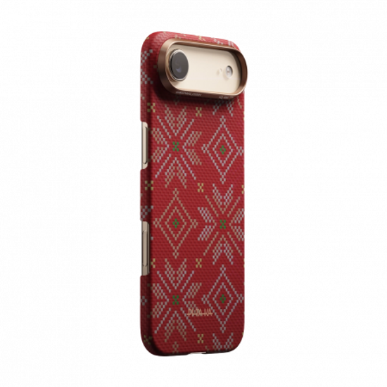 Чехол Pitaka Threads of Winter Ultra-Slim для iPhone 17 Air, красный