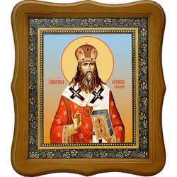 Кирилл Казанский (Смирнов), священномученик, митрополит. Икона на холсте.